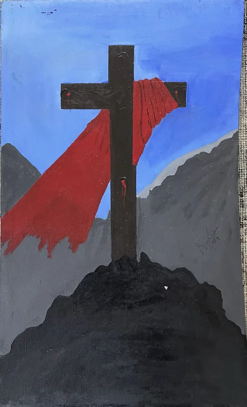 Calvary, painting by Wina Idoma