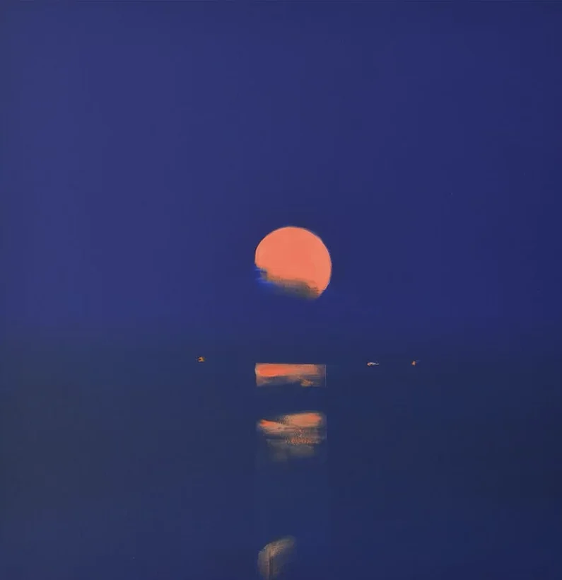 Low Moon, painting by Wina Idoma