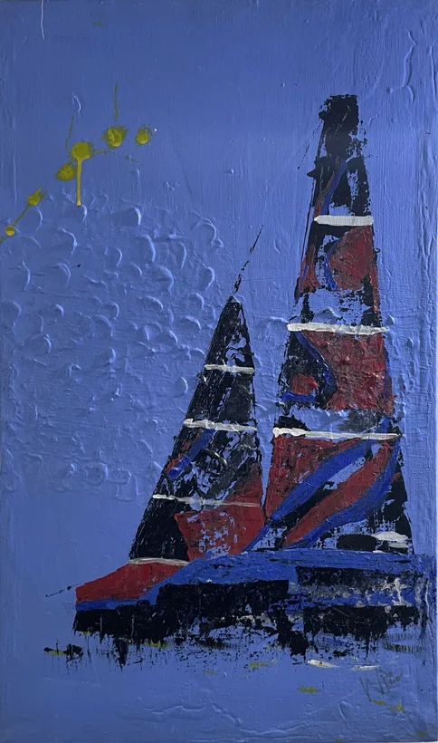 Two Sails, painting by Wina Idoma